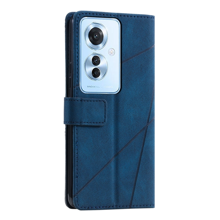 For OPPO Reno11 F Skin Feel Splicing Leather Phone Case