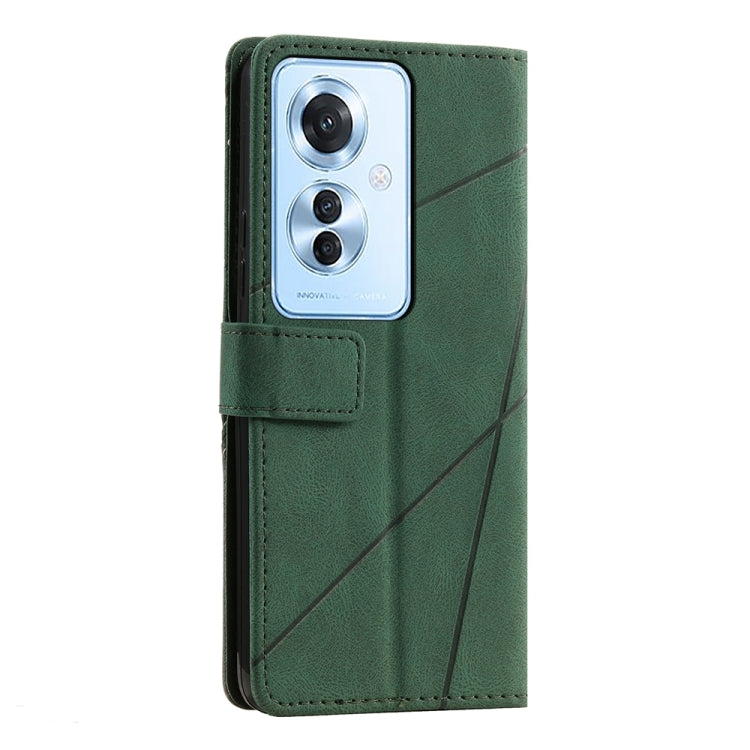 For OPPO Reno11 F Skin Feel Splicing Leather Phone Case