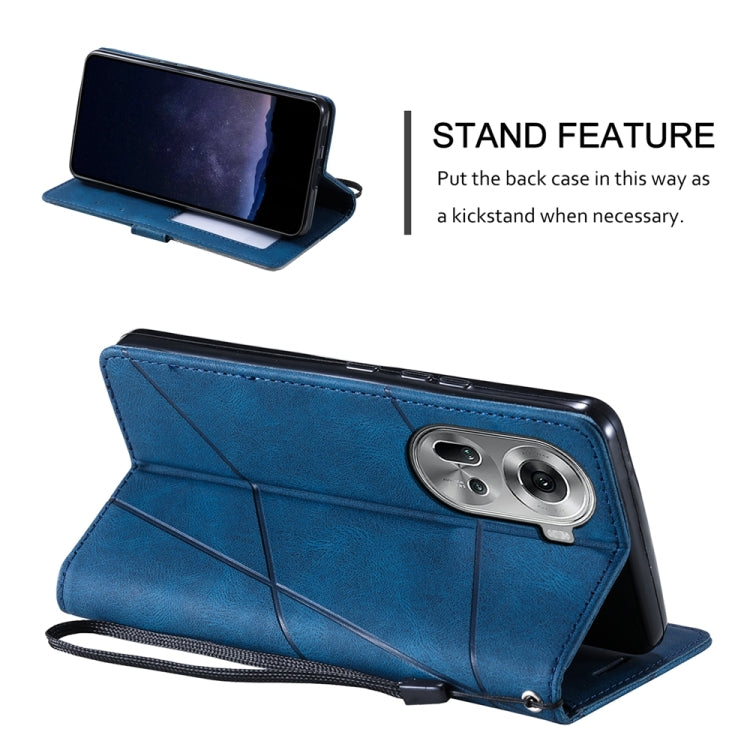 For OPPO Reno11 Pro Global Skin Feel Splicing Leather Phone Case