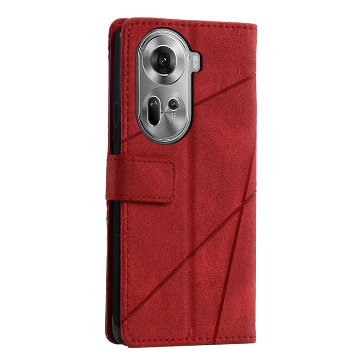 For OPPO Reno11 Pro Global Skin Feel Splicing Leather Phone Case
