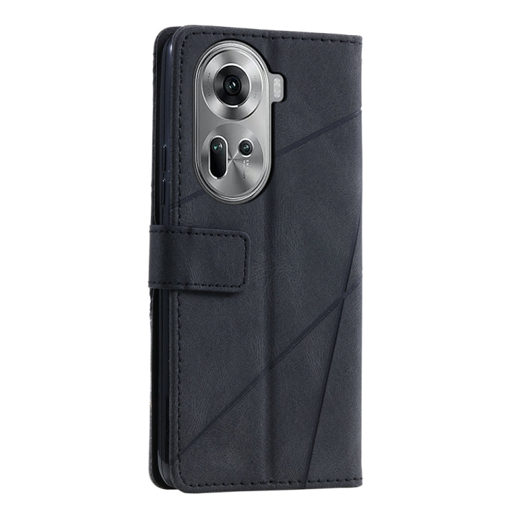For OPPO Reno11 Pro Global Skin Feel Splicing Leather Phone Case