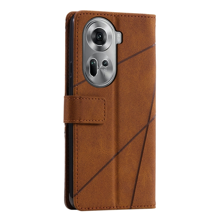For OPPO Reno11 Pro Global Skin Feel Splicing Leather Phone Case