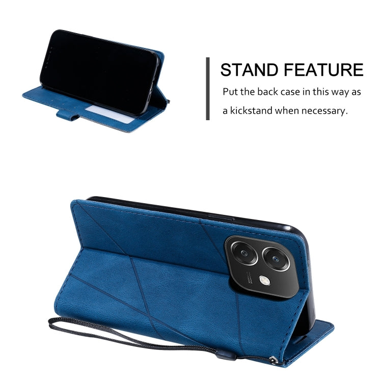 For OPPO A3 4G / 5G Skin Feel Splicing Leather Phone Case