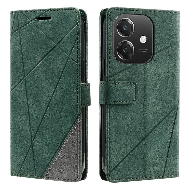 For OPPO A3 4G / 5G Skin Feel Splicing Leather Phone Case
