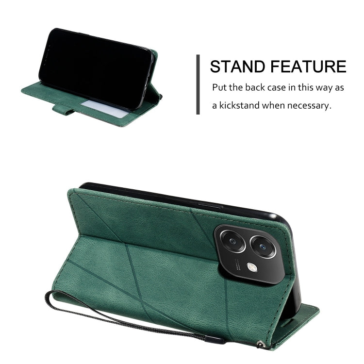 For OPPO A3 4G / 5G Skin Feel Splicing Leather Phone Case
