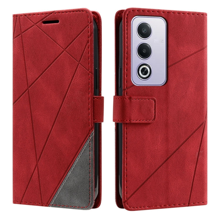 For OPPO A80 / A3 Pro Skin Feel Splicing Leather Phone Case