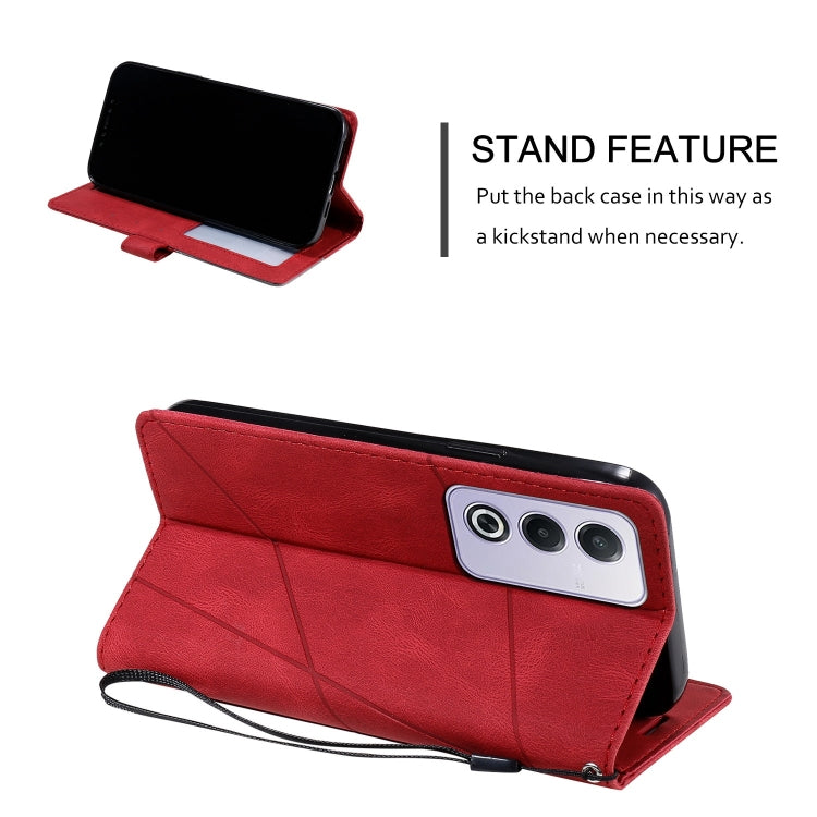 For OPPO A80 / A3 Pro Skin Feel Splicing Leather Phone Case