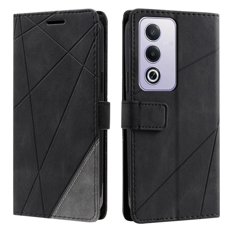 For OPPO A80 / A3 Pro Skin Feel Splicing Leather Phone Case