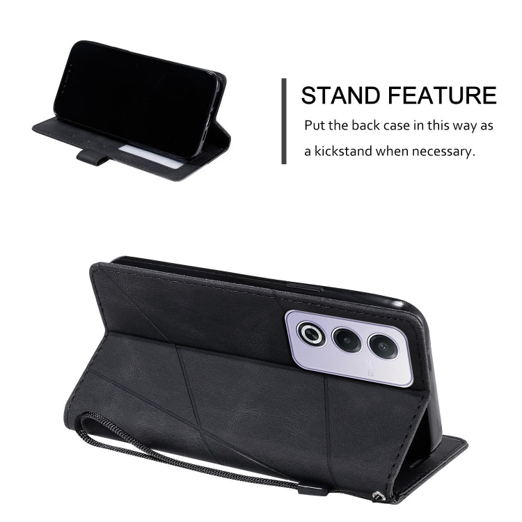 For OPPO A80 / A3 Pro Skin Feel Splicing Leather Phone Case