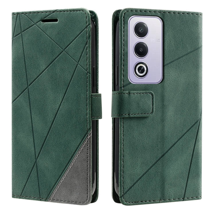 For OPPO A80 / A3 Pro Skin Feel Splicing Leather Phone Case