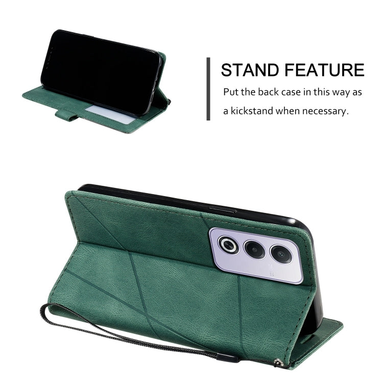 For OPPO A80 / A3 Pro Skin Feel Splicing Leather Phone Case