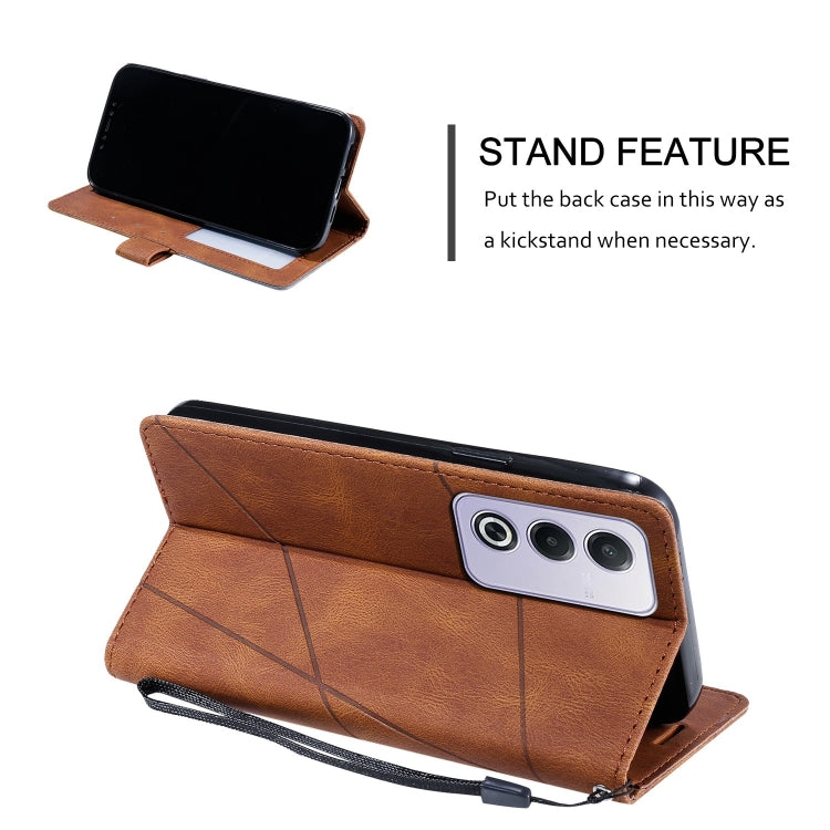 For OPPO A80 / A3 Pro Skin Feel Splicing Leather Phone Case