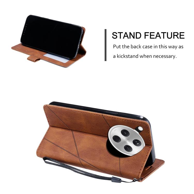 For OPPO Find X8 5G Skin Feel Splicing Leather Phone Case