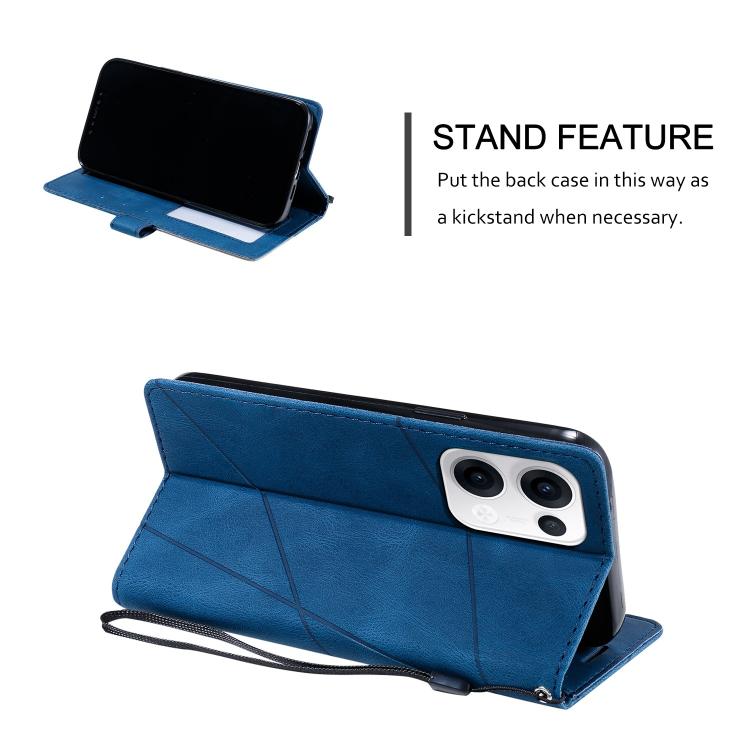 For OPPO Reno13 5G Skin Feel Splicing Leather Phone Case