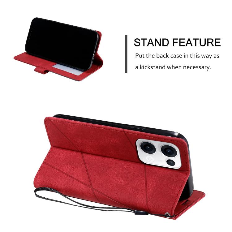 For OPPO Reno13 5G Skin Feel Splicing Leather Phone Case