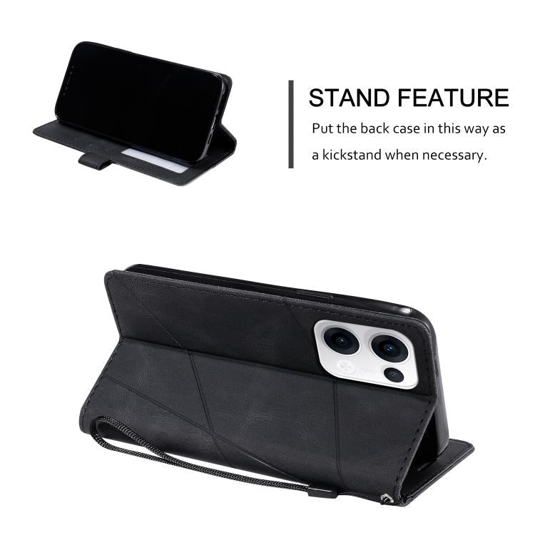 For OPPO Reno13 5G Skin Feel Splicing Leather Phone Case
