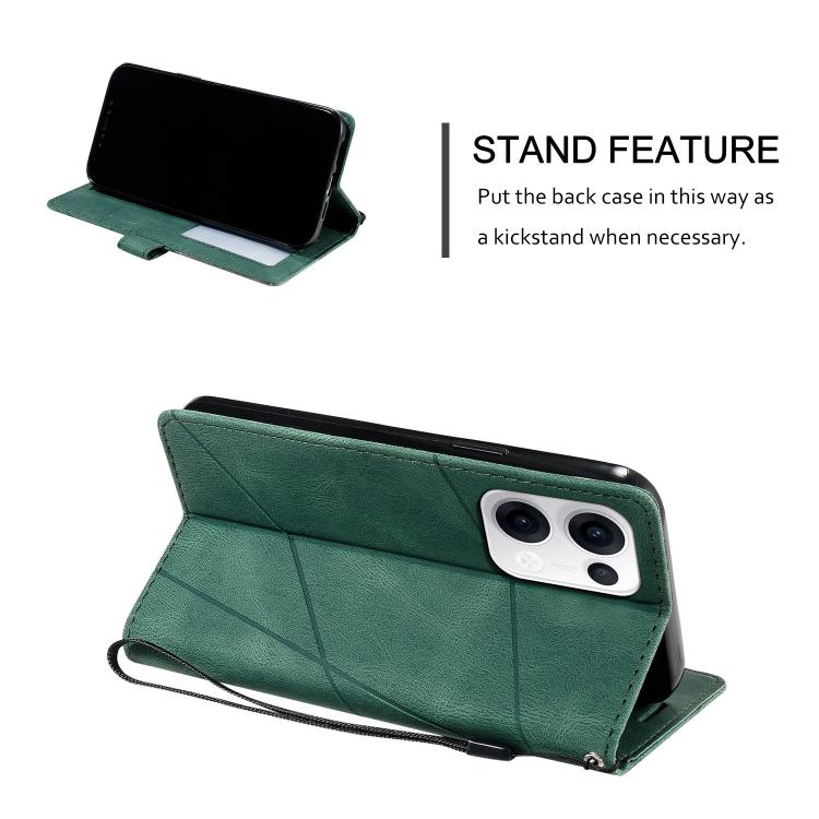 For OPPO Reno13 5G Skin Feel Splicing Leather Phone Case