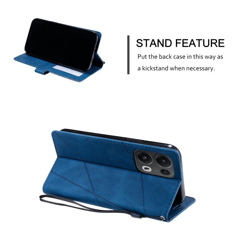 For OPPO Reno13 Pro 5G Skin Feel Splicing Leather Phone Case