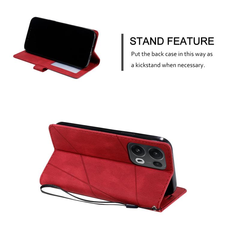For OPPO Reno13 Pro 5G Skin Feel Splicing Leather Phone Case