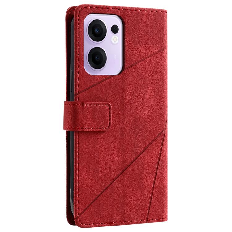 For OPPO Reno13 F 5G Global/ 4G India Skin Feel Splicing Leather Phone Case