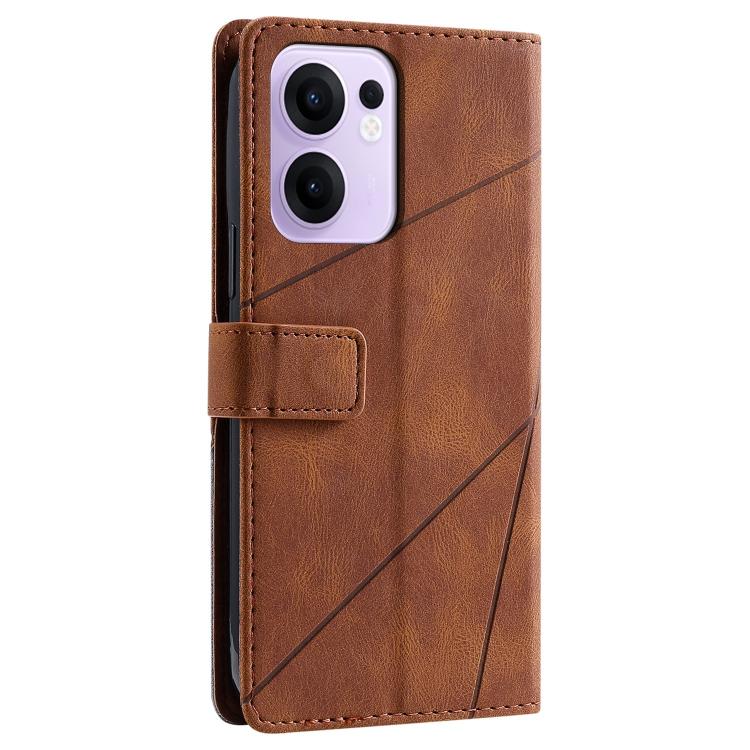 For OPPO Reno13 F 5G Global/ 4G India Skin Feel Splicing Leather Phone Case