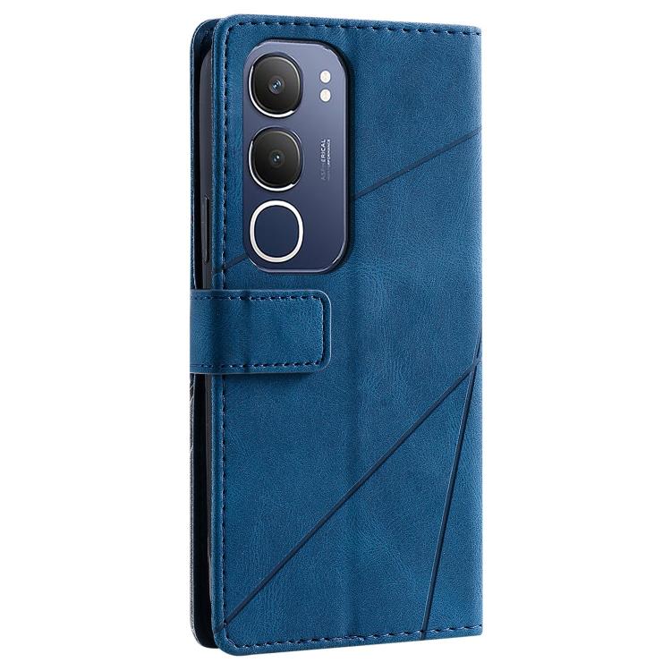 For vivo Y19s Skin Feel Splicing Leather Phone Case