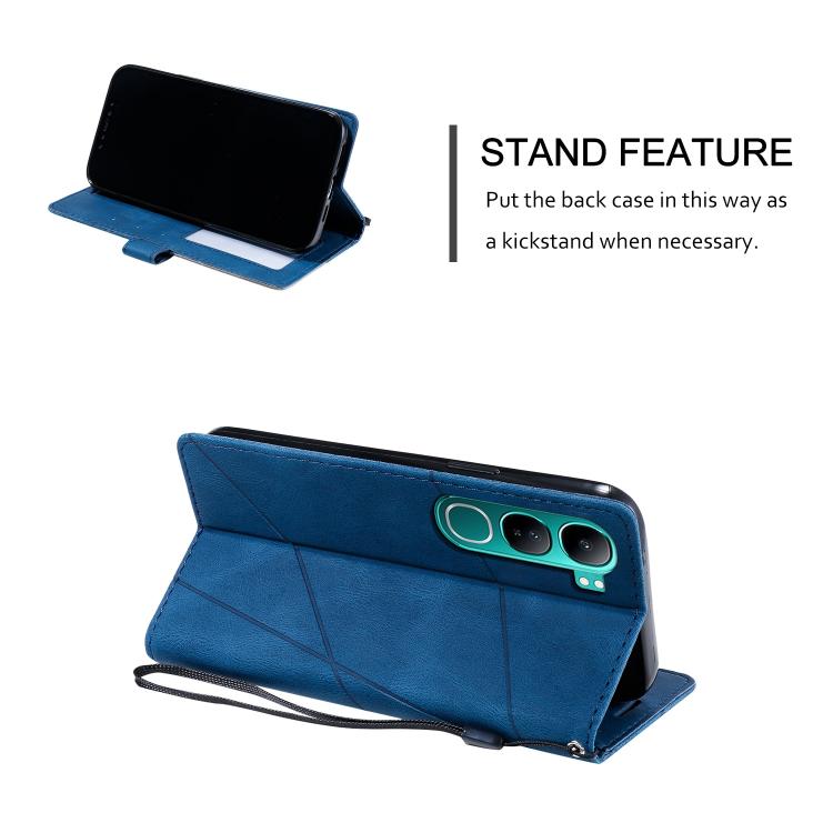For vivo Y300 5G / V40 Lite IND Skin Feel Splicing Leather Phone Case