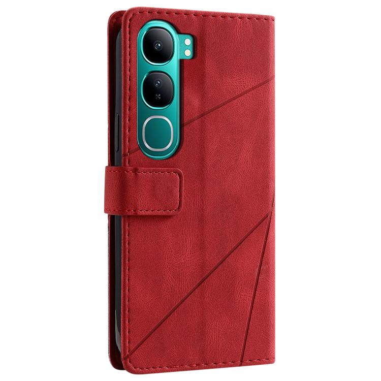 For vivo Y300 5G / V40 Lite IND Skin Feel Splicing Leather Phone Case