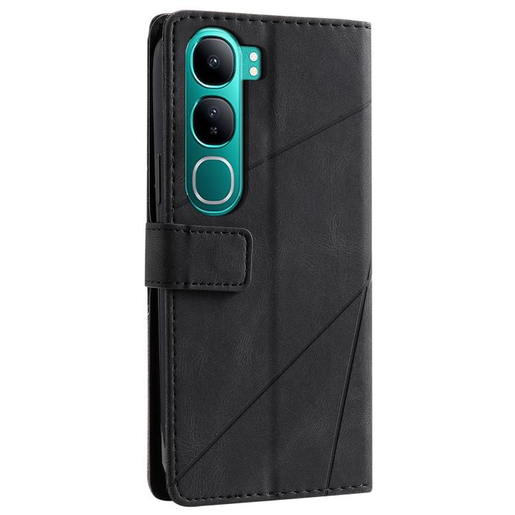 For vivo Y300 5G / V40 Lite IND Skin Feel Splicing Leather Phone Case