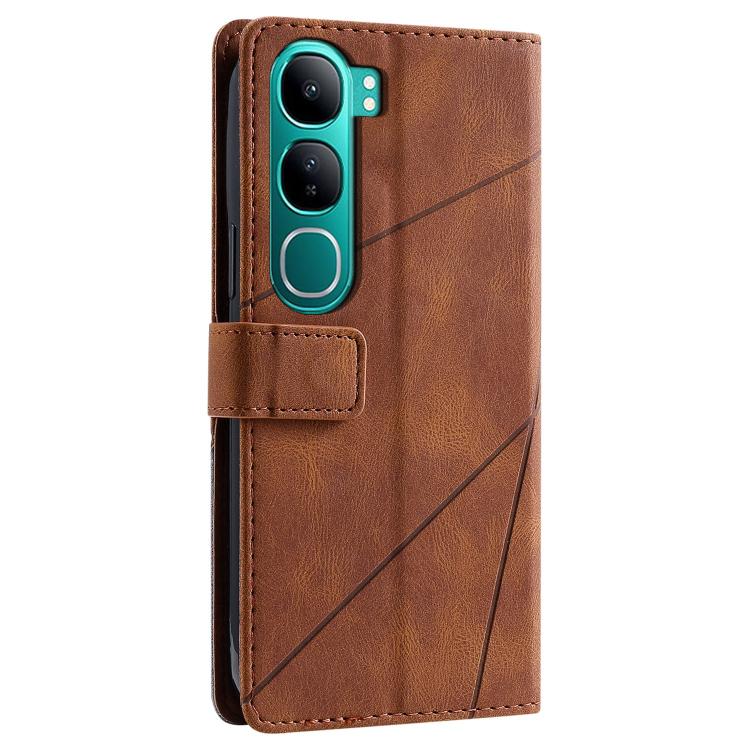 For vivo Y300 5G / V40 Lite IND Skin Feel Splicing Leather Phone Case