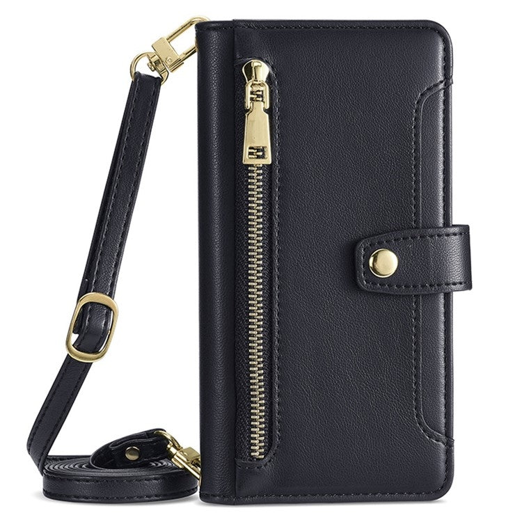 For OPPO Find X7 Ultra 5G Sheep Texture Cross-body Zipper Wallet Leather Phone Case