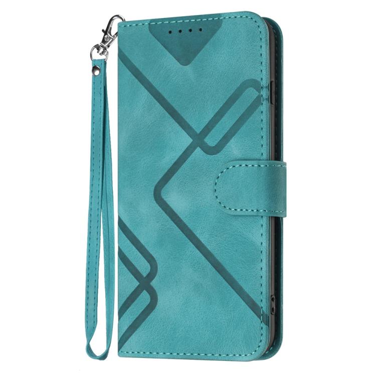 For Honor Magic7 Line Pattern Skin Feel Leather Phone Case