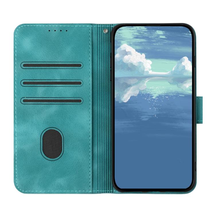 For Honor X8d 4G Line Pattern Skin Feel Leather Phone Case