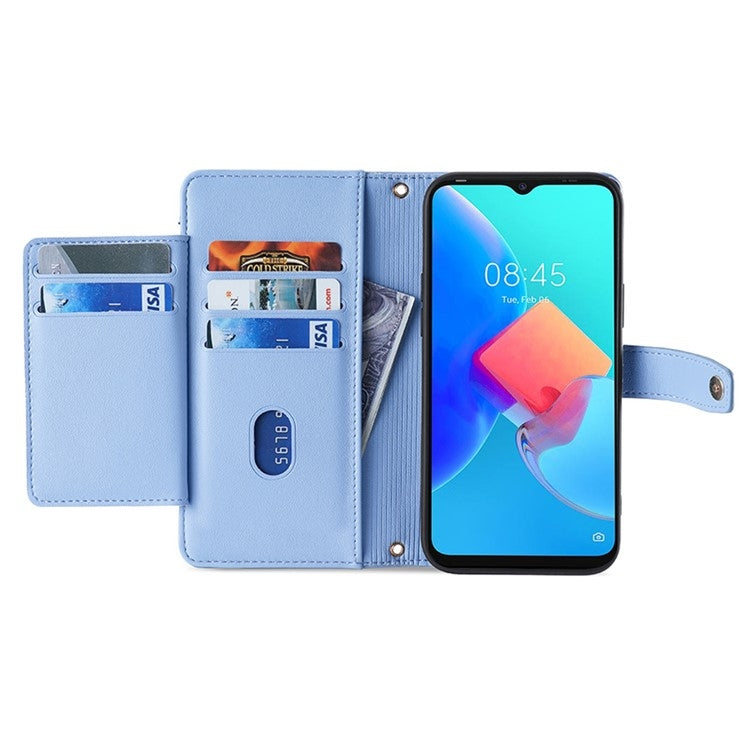 For Honor Magic6 5G Sheep Texture Cross-body Zipper Wallet Leather Phone Case