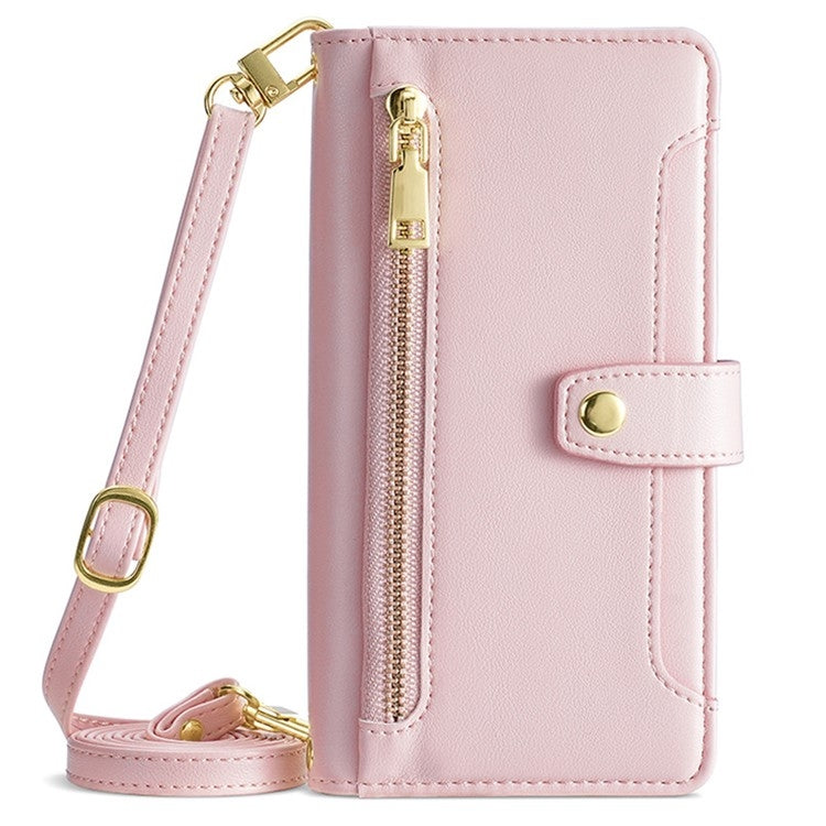 For Honor Magic6 5G Sheep Texture Cross-body Zipper Wallet Leather Phone Case