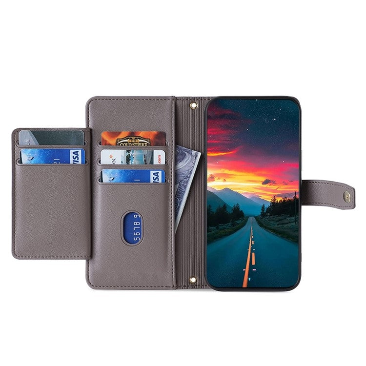 For Honor Play 60 Plus Sheep Texture Cross-body Zipper Wallet Leather Phone Case