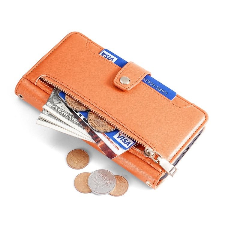For Xiaomi Redmi Note 13 4G Sheep Texture Cross-body Zipper Wallet Leather Phone Case