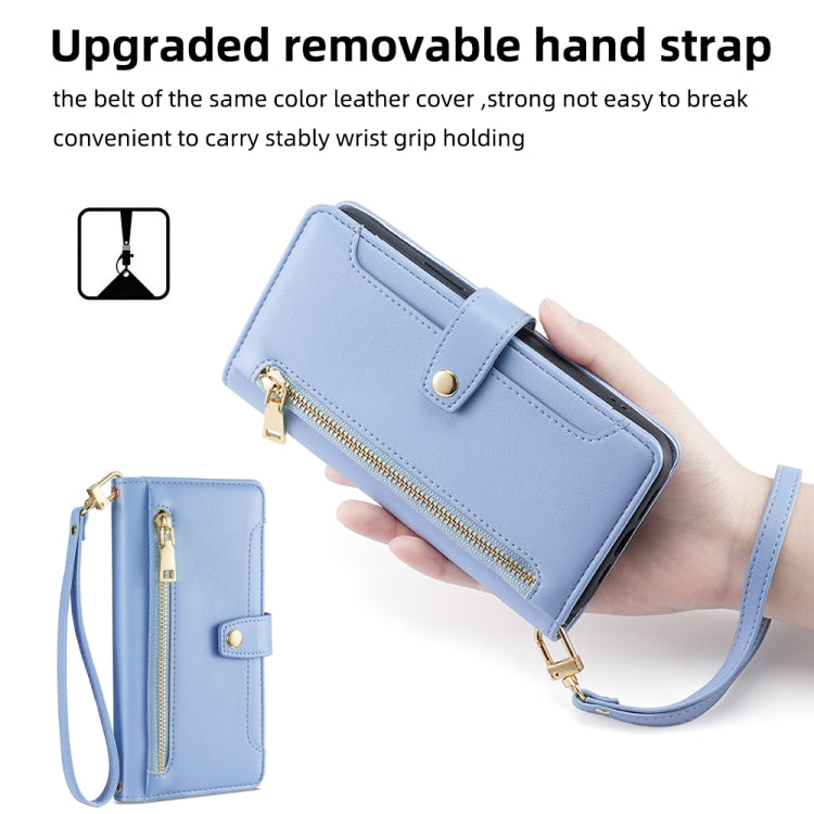 For Xiaomi Redmi Turbo 3 5G Sheep Texture Cross-body Zipper Wallet Leather Phone Case