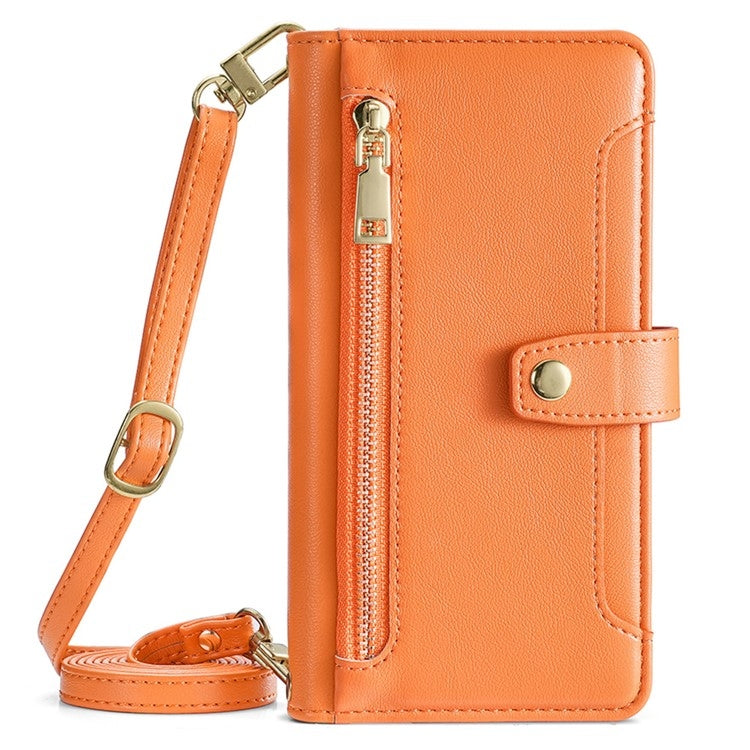For Huawei nova 12i 4G Sheep Texture Cross-body Zipper Wallet Leather Phone Case