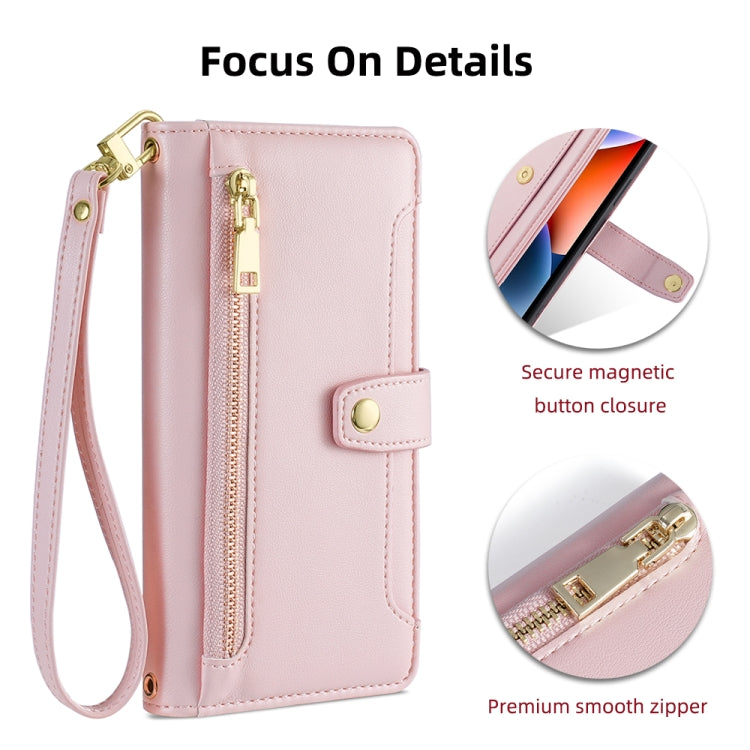 For Huawei Pura 70 Ultra 5G Sheep Texture Cross-body Zipper Wallet Leather Phone Case
