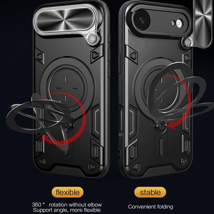 For iPhone Air CD Texture Sliding Camshield Magnetic Holder Phone Case