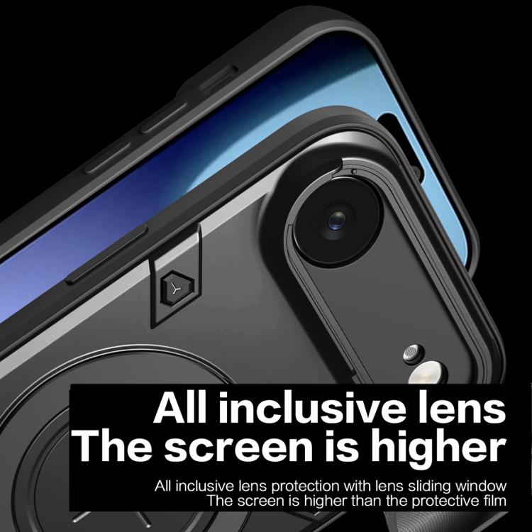 For iPhone Air CD Texture Sliding Camshield Magnetic Holder Phone Case