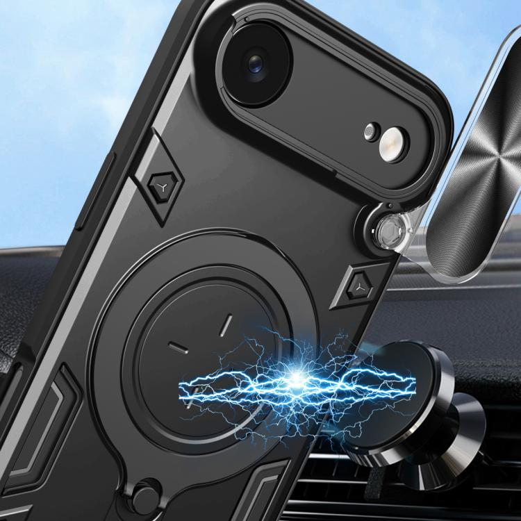 For iPhone Air CD Texture Sliding Camshield Magnetic Holder Phone Case