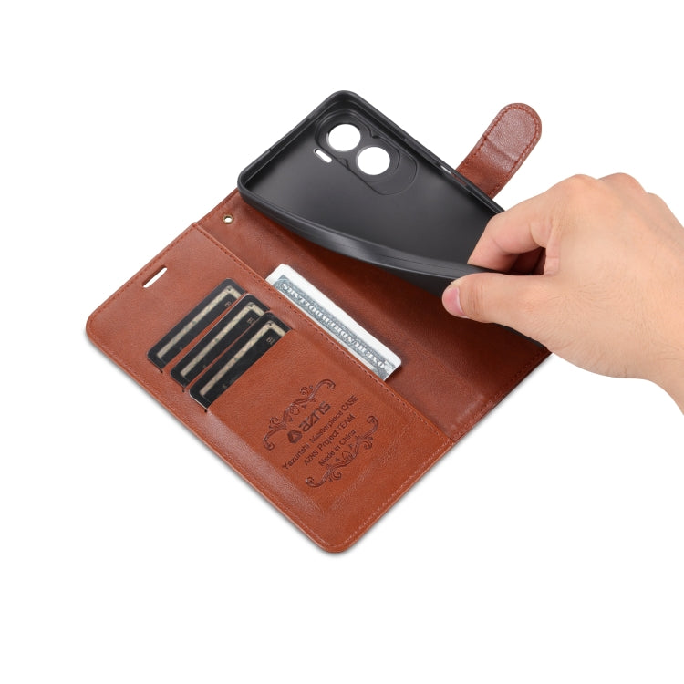 For Honor X50i AZNS Sheepskin Texture Flip Leather Phone Case