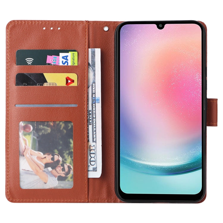 For Samsung Galaxy A24 4G Multifunctional 3 Card Slots Leather Phone Case