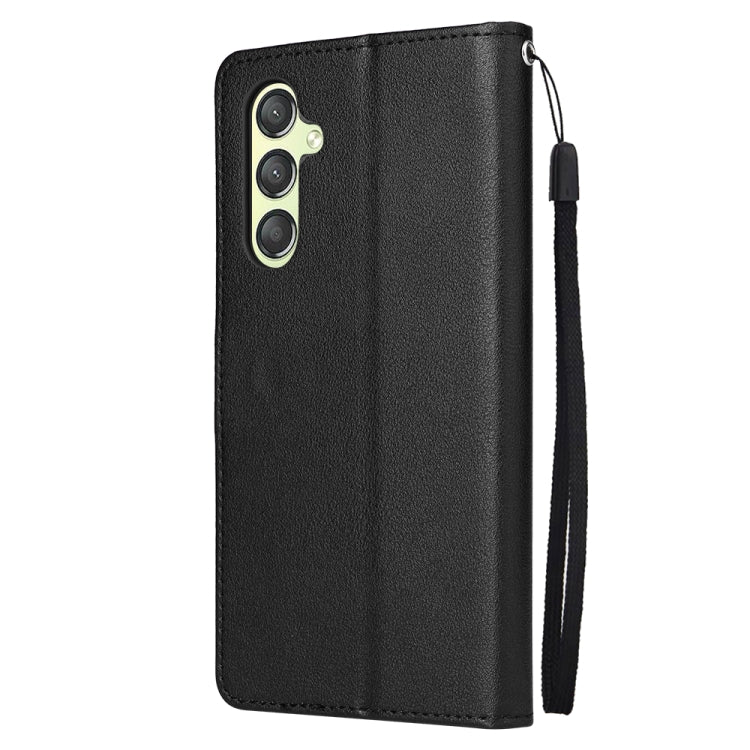 For Samsung Galaxy A24 4G Multifunctional 3 Card Slots Leather Phone Case