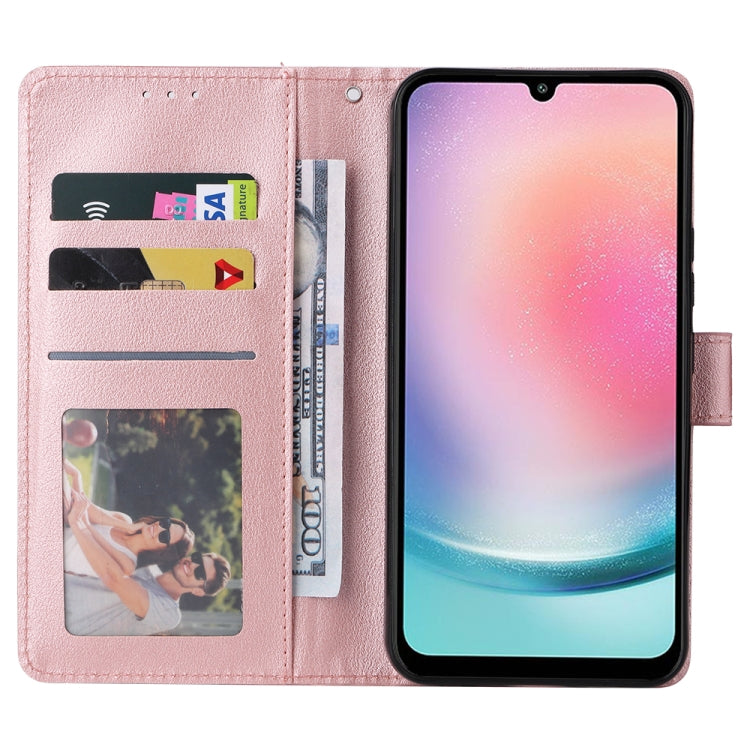 For Samsung Galaxy A24 4G Multifunctional 3 Card Slots Leather Phone Case