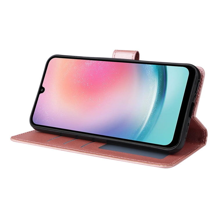 For Samsung Galaxy A24 4G Multifunctional 3 Card Slots Leather Phone Case