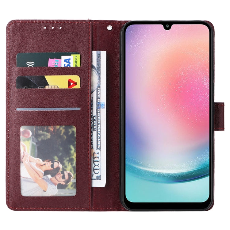 For Samsung Galaxy A24 4G Multifunctional 3 Card Slots Leather Phone Case