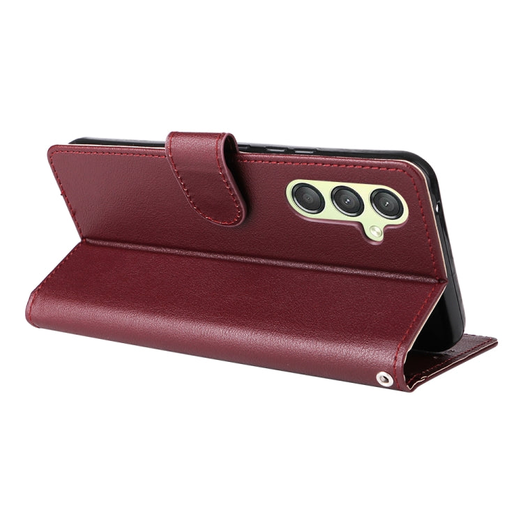 For Samsung Galaxy A24 4G Multifunctional 3 Card Slots Leather Phone Case